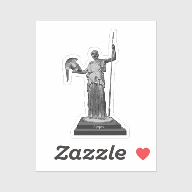 Sticker Niveaux de gris non brisé Bryn Mawr Athena autocol (Feuille)