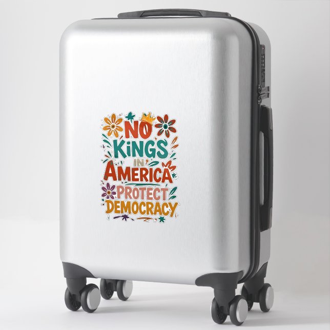 Sticker No King In America American Democracy  (Sur valise)