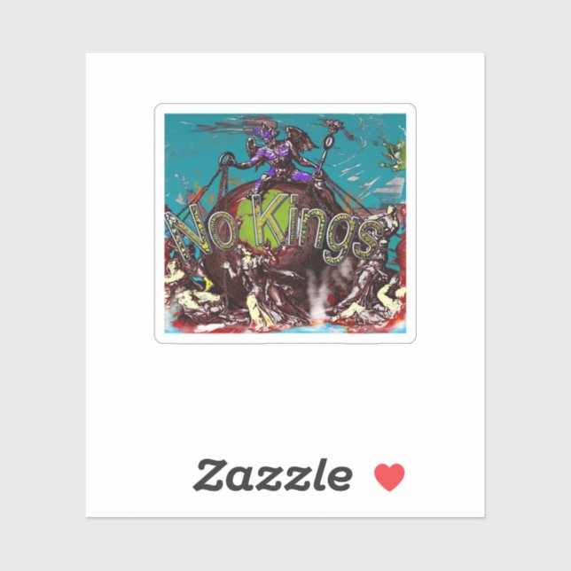 Sticker No Kings Classic Modern Minimal Style (Feuille)