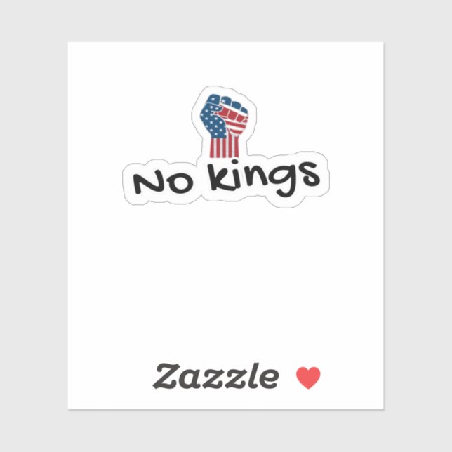Sticker No Kings In America Classic Minimal Clean (Feuille)