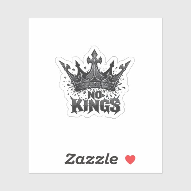 Sticker No Kings In America Minimal Clean (Feuille)