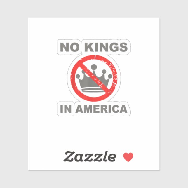 Sticker No Kings In America Patriotic Casual (Feuille)