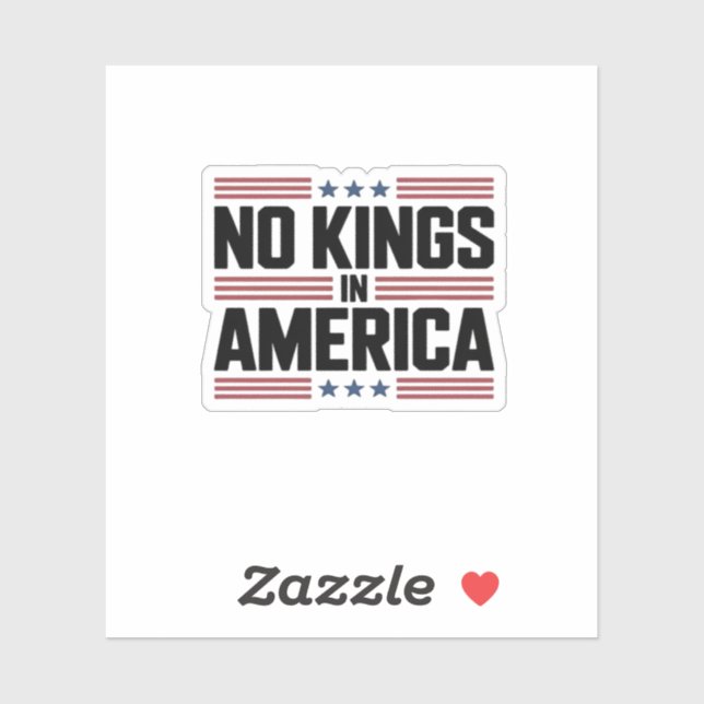 Sticker No Kings In America USA Creative Style (Feuille)