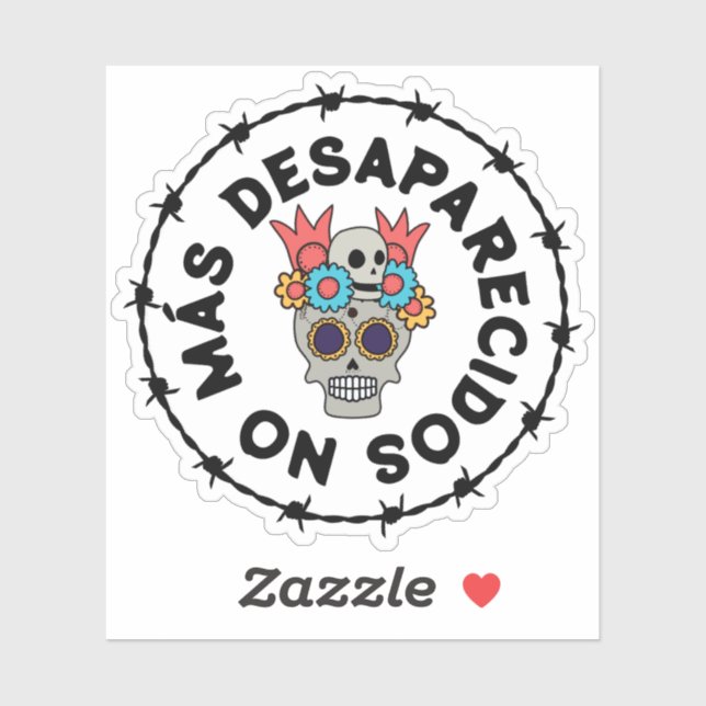 Sticker No Más Desaparecidos (skull) (Feuille)