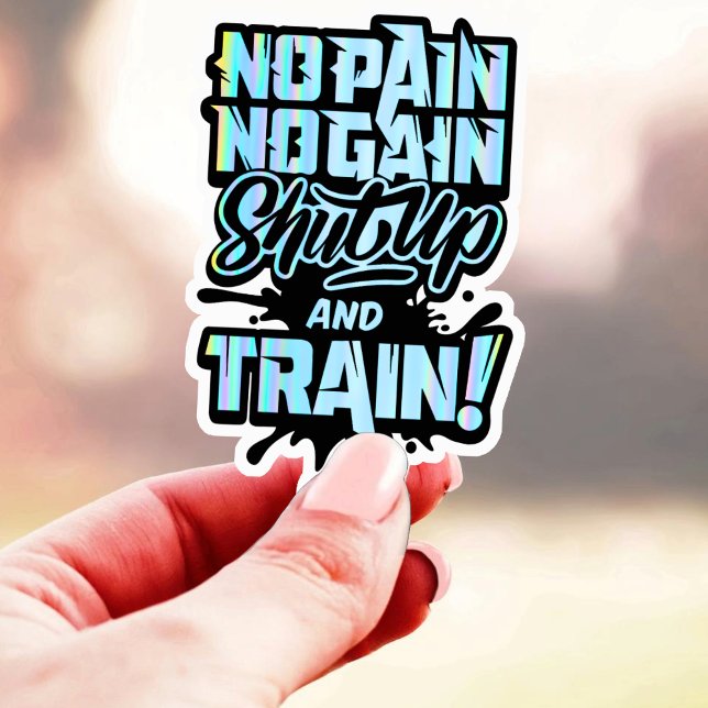 Sticker No Pain No Gain Gym Motivation - Exercice Fitness (Créateur téléchargé)