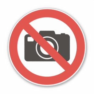 Sticker No Photos Allowed
