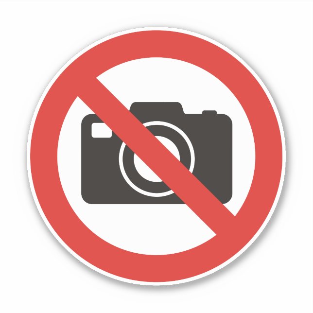 Sticker No Photos Allowed (Devant)
