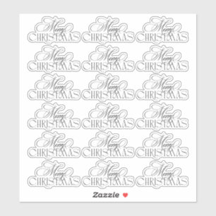 Sticker Noël d'élégance À feuillage persistant enchantée