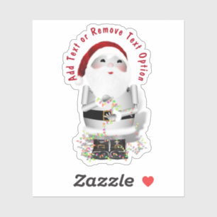 Sticker Noël du Père Noël Robot