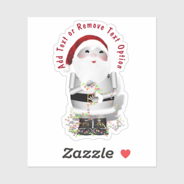 Sticker Noël du Père Noël Robot (Feuille)