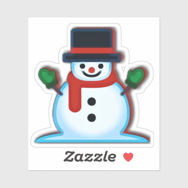 Sticker Noël Emoji Snowman (Feuille)