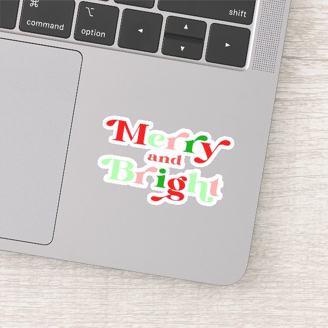 Sticker Noël joyeux et brillant Noël (Détail)