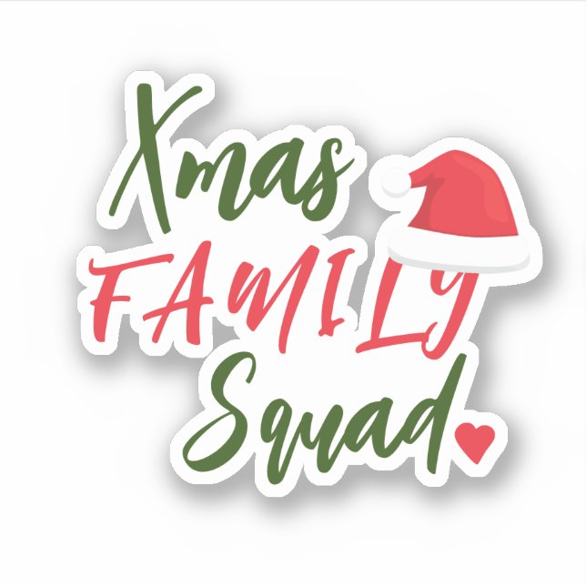 Sticker Noël Noël Noël Noël chapeau de famille (Devant)