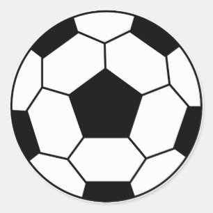 Sticker noir balle de football