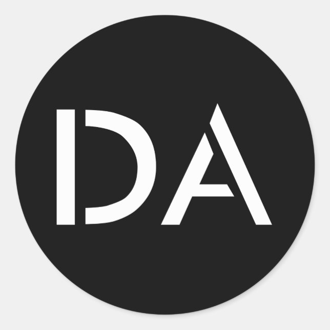 Sticker noir classique DA (Devant)