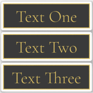 Sticker Noir et Faux Gold personnalisables