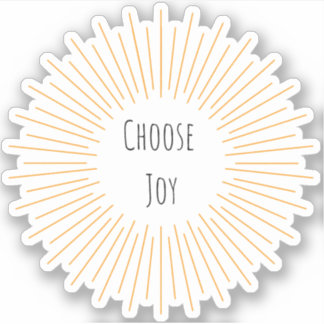 Sticker noir et jaune "Choose Joy"