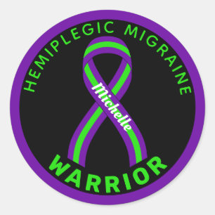 Sticker noir rond Hemiplegic Migraine