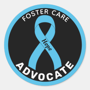 Sticker noir rond pour Foster Care Advocate