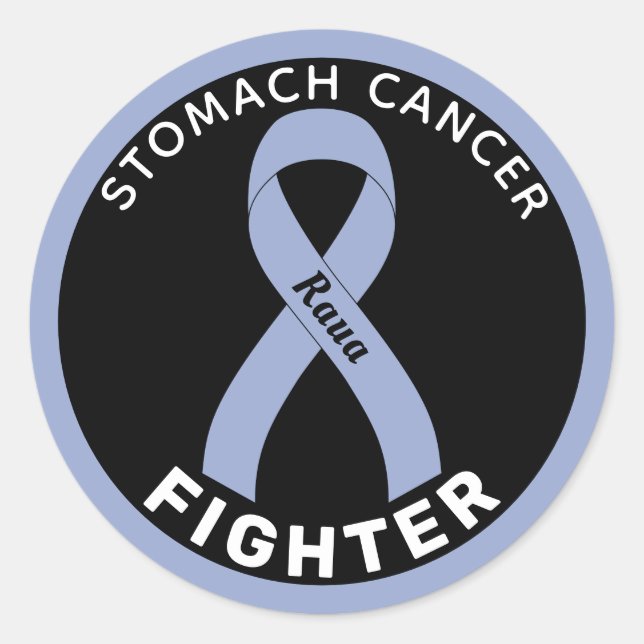 Sticker noir rond pour Lutte contre le cancer de l (Devant)