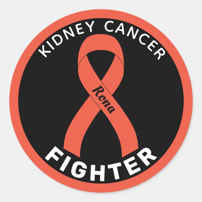 Sticker noir rond pour Lutte contre le cancer du r (Devant)
