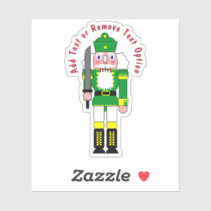 Sticker Noisette verte Soldat Noël