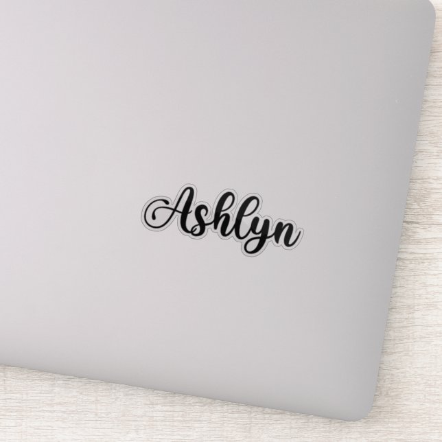 Sticker Nom Ashlyn - Calligraphie manuscrite (Détail)