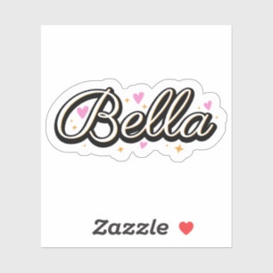 Sticker Nom Bella conception mignonne