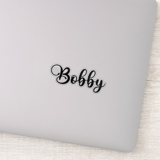 Sticker Nom Bobby - Calligraphie manuscrite (Détail)