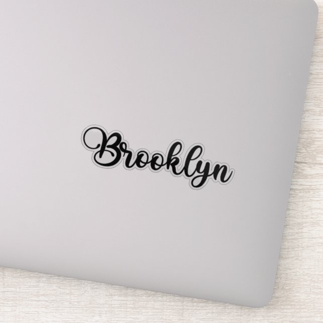 Sticker Nom Brooklyn - Calligraphie manuscrite (Détail)