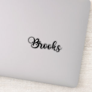 Sticker Nom Brooks - Calligraphie manuscrite