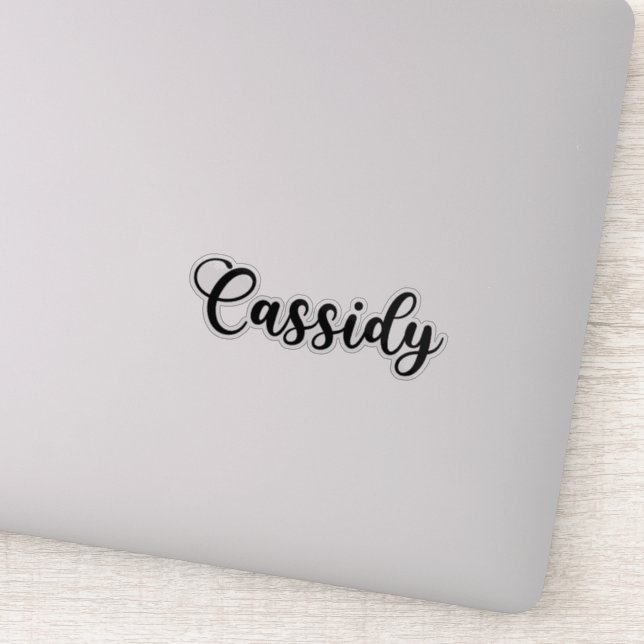 Sticker Nom Cassidy - Calligraphie manuscrite (Détail)