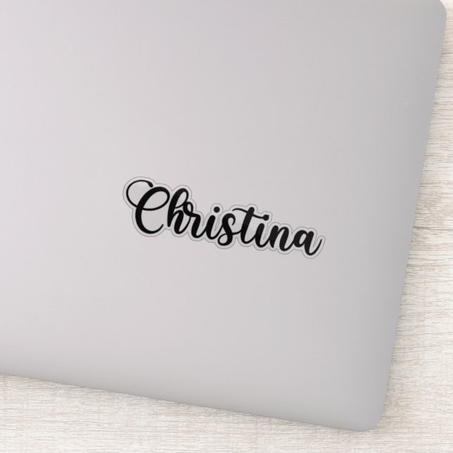 Sticker Nom Christina - Calligraphie manuscrite (Détail)