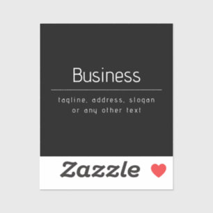 Sticker Nom commercial minimal moderne et autres informati