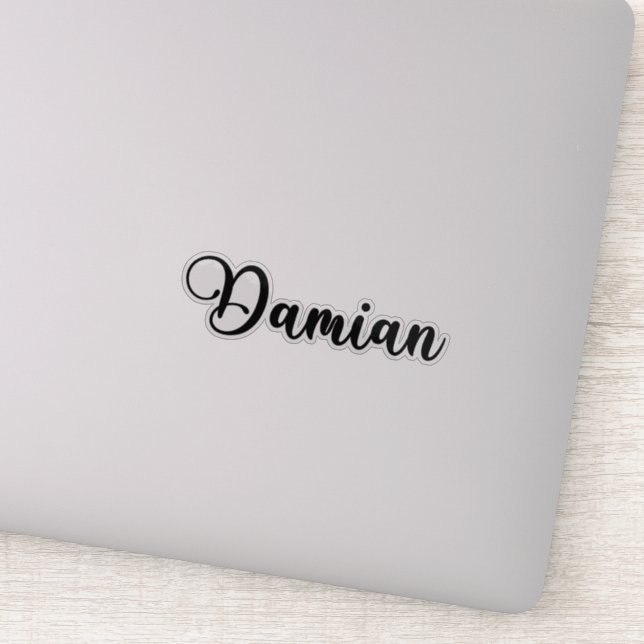 Sticker Nom Damian - Calligraphie manuscrite (Détail)