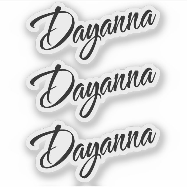 Sticker Nom Dayanna x3 vinyle (Devant)
