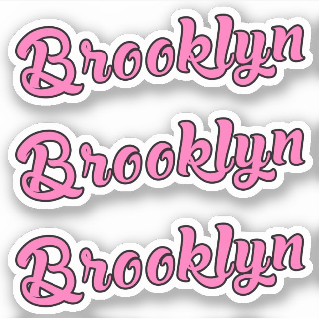 Sticker Nom de Brooklyn x3 Vinyl (Devant)