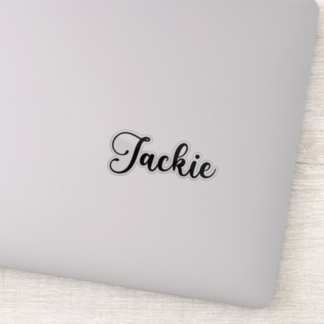 Sticker Nom de Jackie - Calligraphie manuscrite (Détail)