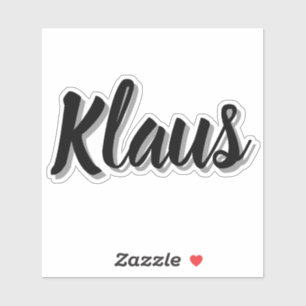 Sticker Nom de Klaus Mens,