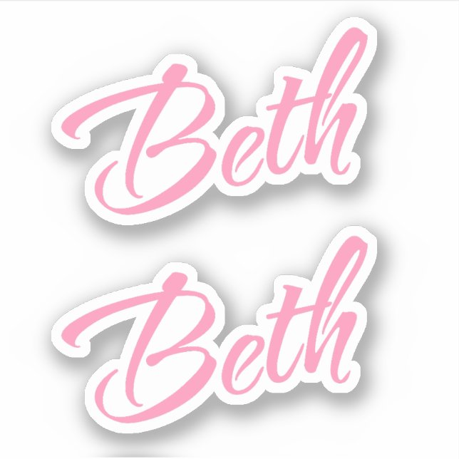 Sticker Nom de la Beth x2 (Devant)