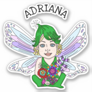 Sticker Nom de la fée Whimsical personnalisée
