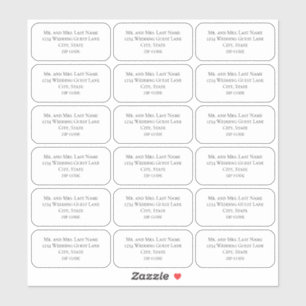Sticker Nom de la liste d'envoi d'invités minimaliste simp