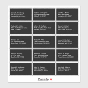 Sticker Nom de la liste d'invités Adresse personnalisée No