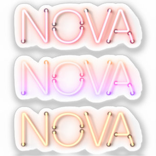 Sticker Nom de la nouvelle dans les néons x3