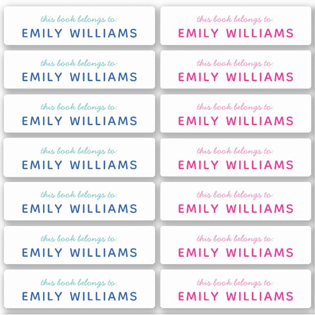 Sticker Nom de la plaque signalétique simple (Devant)