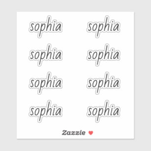 Sticker Nom de la typographie moderne simple