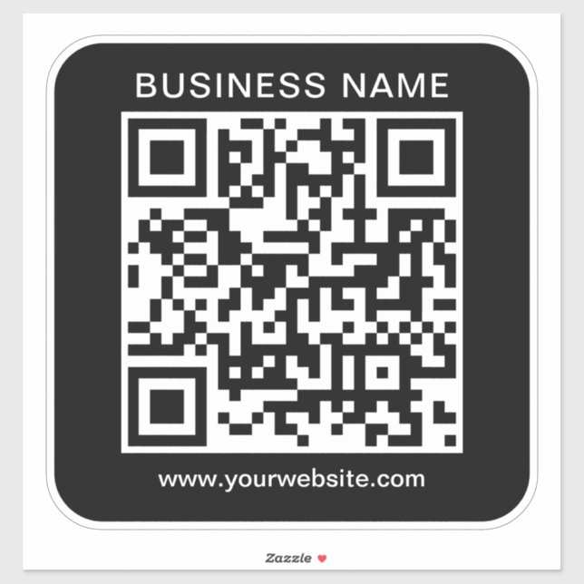 Sticker Nom de l'entreprise Url QR Code Modèle Personnalis (Feuille)