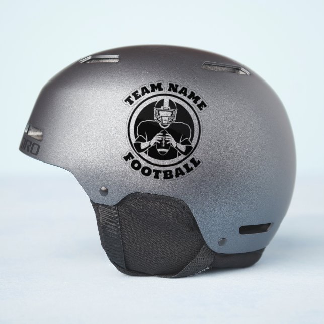 Sticker Nom de l'équipe de football et numéro du joueur Sp (Côté casque)