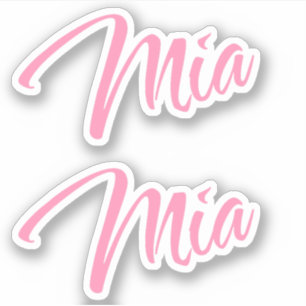 Sticker Nom de Mia x2
