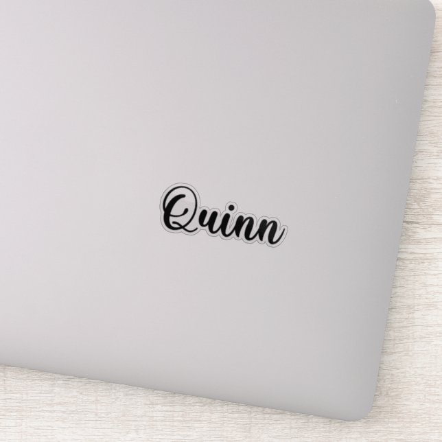 Sticker Nom de Quinn - Calligraphie manuscrite (Détail)